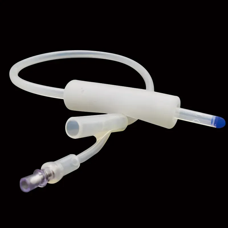 Flexible silicone tubing assembly with molded connector components