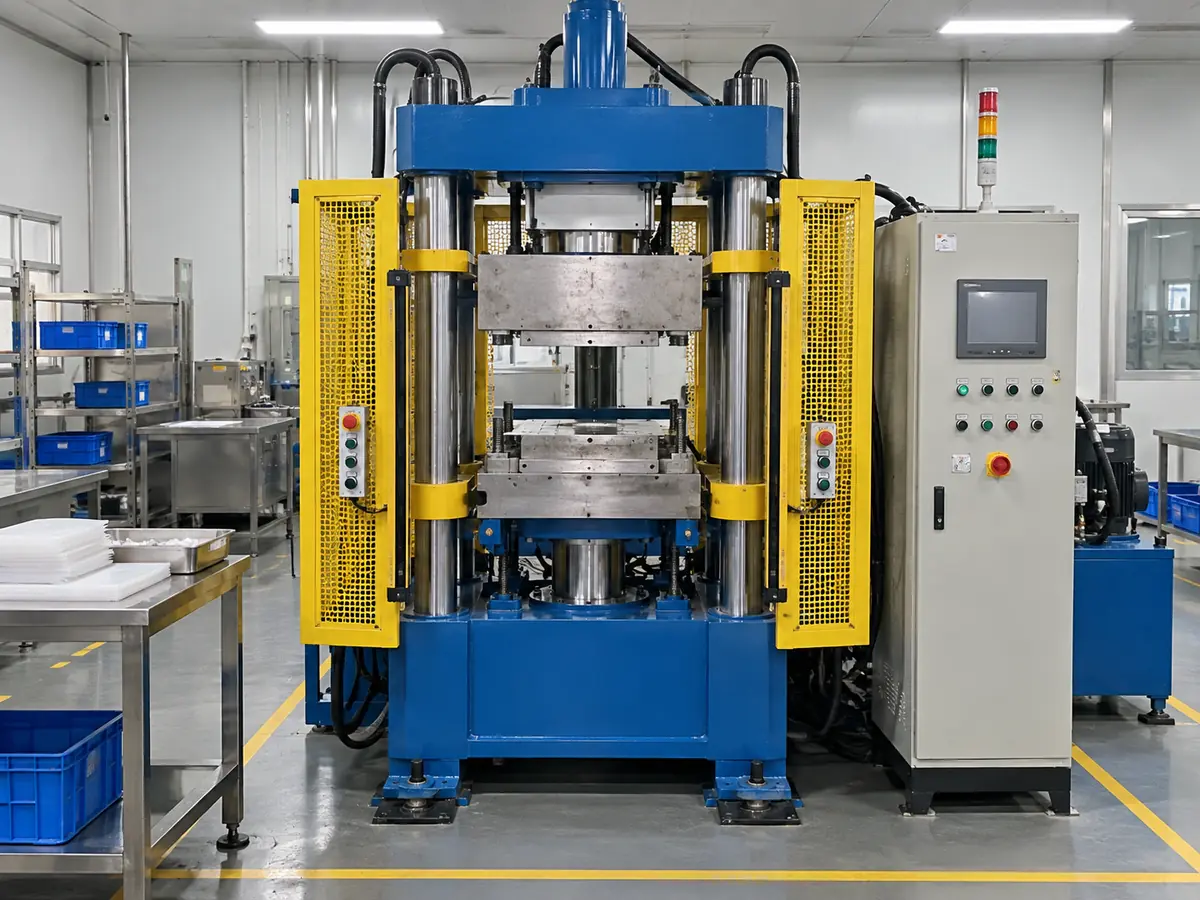 Custom silicone molding equipment illustration